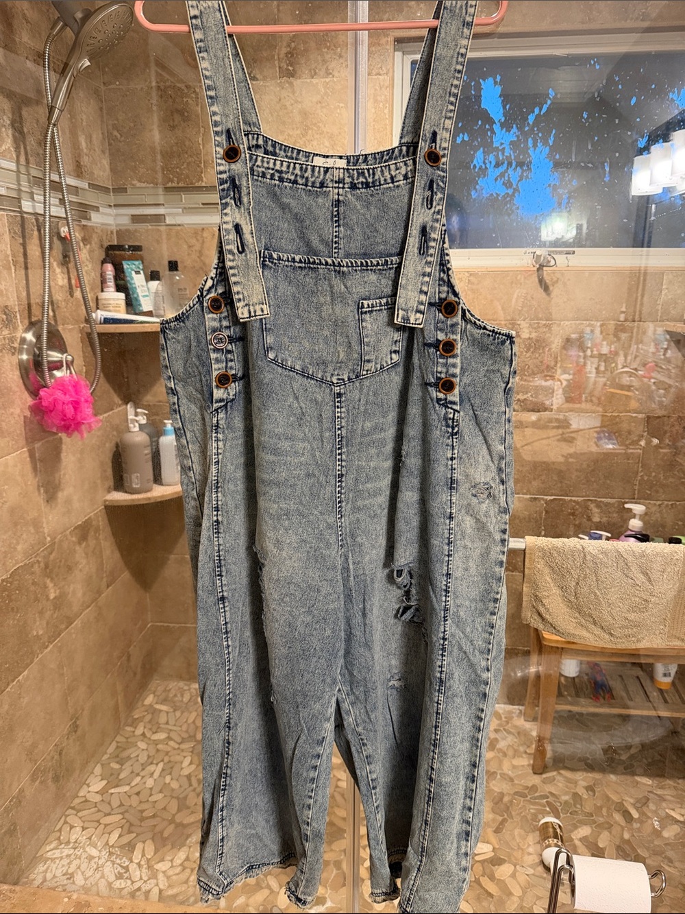Light Wash Denim Overalls